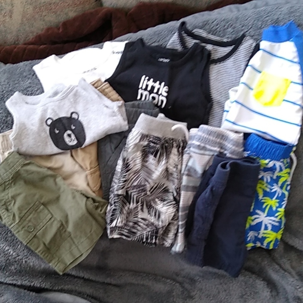 4 tank onsies, 7 shorts, 1 bathing suit